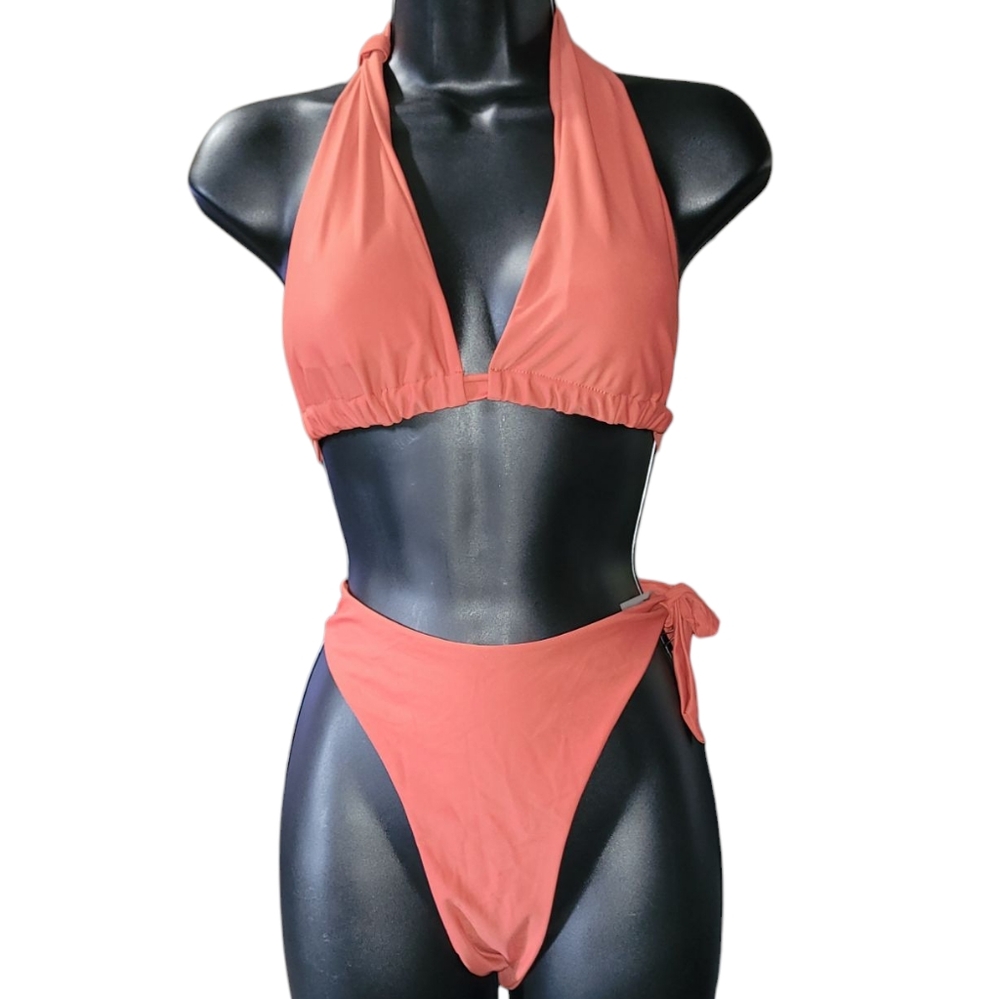 SHEIN burnt orange string thong bikini Size S